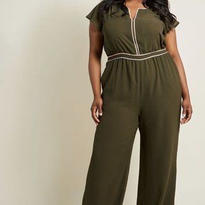 🍉Modcloth Intrigue Mastery Wide-Leg Jumpsuit